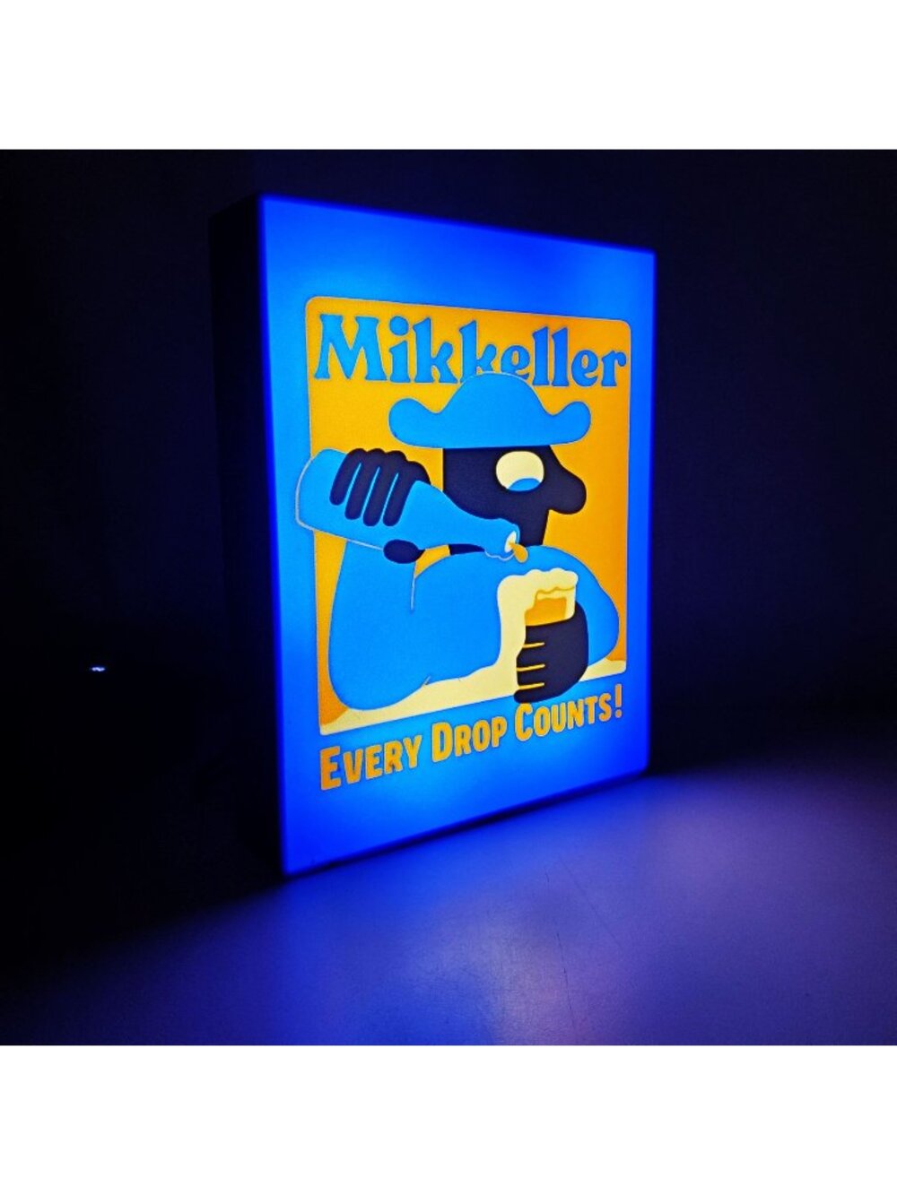 Mikkeller Beer Light Box Sign - 7.5x9 Retro Craft Beer Decor - USB Powered with